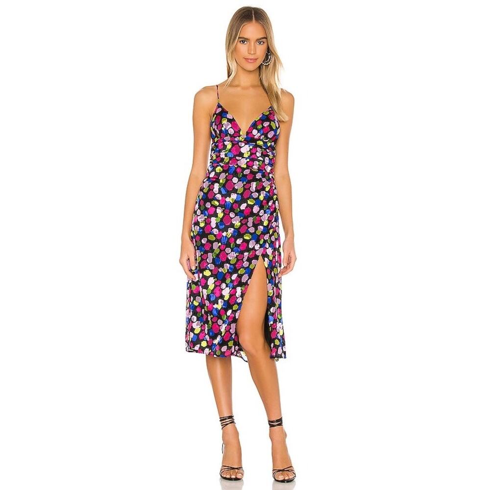 NWT NBD Josefien Midi Dress in Painted Dot XS